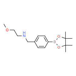 ChemSpider 2D Image | 2-Methoxy-N-[4-(4,4,5,5-tetramethyl-1,3,2-dioxaborolan-2-yl)benzyl]ethanamine | C16H26BNO3