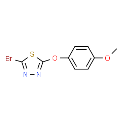 ChemSpider 2D Image | 2-Bromo-5-(4-methoxyphenoxy)-1,3,4-thiadiazole | C9H7BrN2O2S