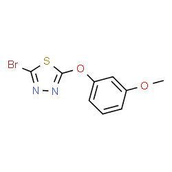 ChemSpider 2D Image | 2-Bromo-5-(3-methoxyphenoxy)-1,3,4-thiadiazole | C9H7BrN2O2S