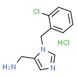 ChemSpider 2D Image | 1-[1-(2-Chlorobenzyl)-1H-imidazol-5-yl]methanamine hydrochloride (1:1) | C11H13Cl2N3
