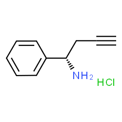 ChemSpider 2D Image | (1S)-1-Phenyl-3-butyn-1-amine hydrochloride (1:1) | C10H12ClN