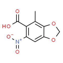 ChemSpider 2D Image | 4-Methyl-6-nitro-1,3-benzodioxole-5-carboxylic acid | C9H7NO6