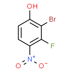 ChemSpider 2D Image | 2-Bromo-3-fluoro-4-nitrophenol | C6H3BrFNO3