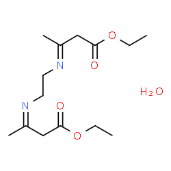 ChemSpider 2D Image | Diethyl (3E,3'Z)-3,3'-(1,2-ethanediyldinitrilo)dibutanoate hydrate (1:1) | C14H26N2O5