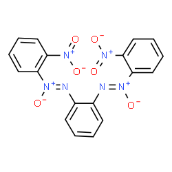ChemSpider 2D Image | 1-Nitro-2-[(Z)-{2-[(Z)-(2-nitrophenyl)-ONN-azoxy]phenyl}-NNO-azoxy]benzene | C18H12N6O6