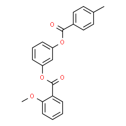 ChemSpider 2D Image | 3-[(4-Methylbenzoyl)oxy]phenyl 2-methoxybenzoate | C22H18O5