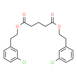 ChemSpider 2D Image | Bis[2-(3-chlorophenyl)ethyl] glutarate | C21H22Cl2O4