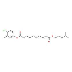 ChemSpider 2D Image | 4-Chloro-3-methylphenyl 4-methylpentyl sebacate | C23H35ClO4
