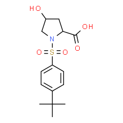 ChemSpider 2D Image | 1-[[4-(1,1-Dimethylethyl)phenyl]sulfonyl]-4-hydroxyproline | C15H21NO5S