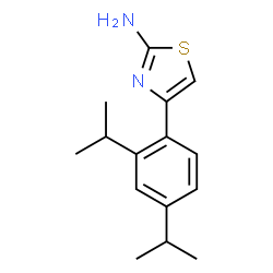 ChemSpider 2D Image | 4-(2,4-Diisopropylphenyl)-1,3-thiazol-2-amine | C15H20N2S