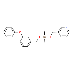 ChemSpider 2D Image | 3-[({Dimethyl[(3-phenoxybenzyl)oxy]silyl}oxy)methyl]pyridine | C21H23NO3Si