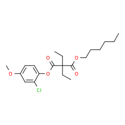 ChemSpider 2D Image | 2-Chloro-4-methoxyphenyl hexyl diethylmalonate | C20H29ClO5