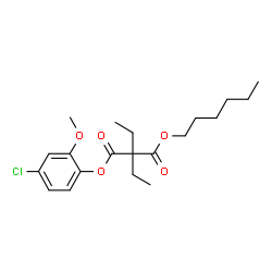 ChemSpider 2D Image | 4-Chloro-2-methoxyphenyl hexyl diethylmalonate | C20H29ClO5