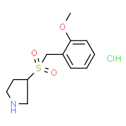 ChemSpider 2D Image | 3-[(2-Methoxybenzyl)sulfonyl]pyrrolidine hydrochloride (1:1) | C12H18ClNO3S
