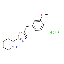 ChemSpider 2D Image | 2-[5-(3-Methoxybenzyl)-1,3-oxazol-2-yl]piperidine dihydrochloride | C16H22Cl2N2O2