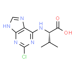 ChemSpider 2D Image | N-(2-Chloro-1H-purin-6-yl)-L-valine | C10H12ClN5O2
