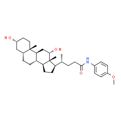 ChemSpider 2D Image | (3alpha,5beta,12alpha)-3,12-Dihydroxy-N-(4-methoxyphenyl)cholan-24-amide | C31H47NO4