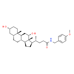 ChemSpider 2D Image | (3alpha,5beta,12alpha)-3,12-Dihydroxy-N-(4-methoxybenzyl)cholan-24-amide | C32H49NO4