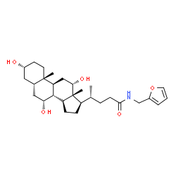 ChemSpider 2D Image | (3alpha,5beta,7alpha,8xi,12alpha)-N-(2-Furylmethyl)-3,7,12-trihydroxycholan-24-amide | C29H45NO5