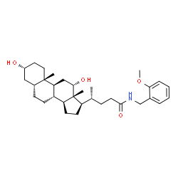 ChemSpider 2D Image | (3alpha,5beta,12alpha)-3,12-Dihydroxy-N-(2-methoxybenzyl)cholan-24-amide | C32H49NO4