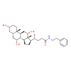 ChemSpider 2D Image | (3alpha,5beta,7alpha,8xi,12alpha)-3,7,12-Trihydroxy-N-(2-phenylethyl)cholan-24-amide | C32H49NO4
