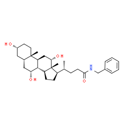 ChemSpider 2D Image | (3alpha,5beta,7alpha,8xi,12alpha)-N-Benzyl-3,7,12-trihydroxycholan-24-amide | C31H47NO4