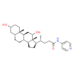 ChemSpider 2D Image | (3alpha,5beta,12alpha)-3,12-Dihydroxy-N-(4-pyridinyl)cholan-24-amide | C29H44N2O3