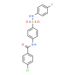 ChemSpider 2D Image | 4-Chloro-N-{4-[(4-fluorophenyl)sulfamoyl]phenyl}benzamide | C19H14ClFN2O3S
