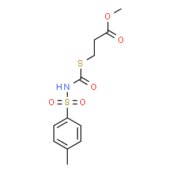 ChemSpider 2D Image | Methyl 3-({[(4-methylphenyl)sulfonyl]carbamoyl}sulfanyl)propanoate | C12H15NO5S2