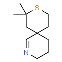 ChemSpider 2D Image | 8,8-Dimethyl-9-thia-2-azaspiro[5.5]undec-1-ene | C11H19NS