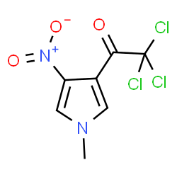 ChemSpider 2D Image | 2,2,2-Trichloro-1-(1-methyl-4-nitro-1H-pyrrol-3-yl)ethanone | C7H5Cl3N2O3