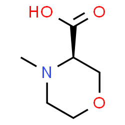 ChemSpider 2D Image | (R)-4-methylmorpholine-3-carboxylic acid | C6H11NO3
