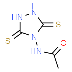 ChemSpider 2D Image | N-(3,5-Dithioxo-1,2,4-triazolidin-4-yl)acetamide | C4H6N4OS2