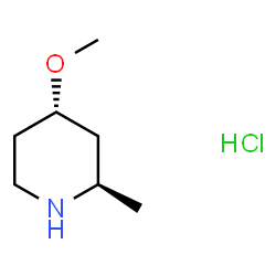 ChemSpider 2D Image | (2R,4S)-4-Methoxy-2-methylpiperidine hydrochloride (1:1) | C7H16ClNO