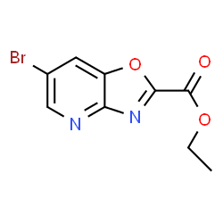 ChemSpider 2D Image | Ethyl 6-bromo[1,3]oxazolo[4,5-b]pyridine-2-carboxylate | C9H7BrN2O3