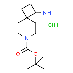ChemSpider 2D Image | tert-Butyl 1-amino-7-azaspiro[3.5]nonane-7-carboxylate hydrochloride | C13H25ClN2O2