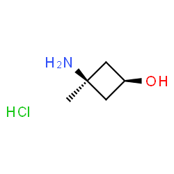 ChemSpider 2D Image | trans-3-Amino-3-methylcyclobutanol hydrochloride | C5H12ClNO