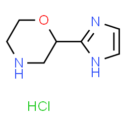 ChemSpider 2D Image | 2-(1H-Imidazol-2-yl)morpholine hydrochloride | C7H12ClN3O