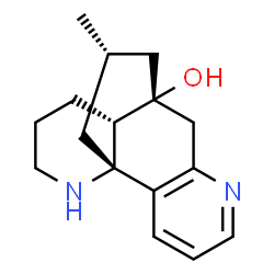 ChemSpider 2D Image | (1R,9R,10S,16S)-16-Methyl-6,14-diazatetracyclo[7.5.3.0~1,10~.0~2,7~]heptadeca-2,4,6-trien-9-ol | C16H22N2O