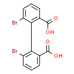 ChemSpider 2D Image | 6,6'-Dibromo-2,2'-biphenyldicarboxylic acid | C14H8Br2O4