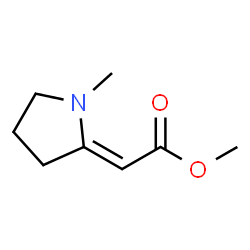 ChemSpider 2D Image | METHYL 2-(1-METHYL-2-PYRROLIDYLIDENE)ACETATE | C8H13NO2