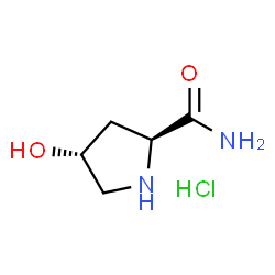ChemSpider 2D Image | (4R)-4-Hydroxy-L-prolinamide hydrochloride (1:1) | C5H11ClN2O2