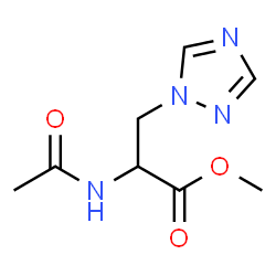 ChemSpider 2D Image | Methyl N-acetyl-3-(1H-1,2,4-triazol-1-yl)alaninate | C8H12N4O3