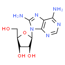 ChemSpider 2D Image | 8-Aminoadenosine | C10H14N6O4