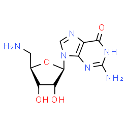 ChemSpider 2D Image | 5'-Amino-5'-deoxyguanosine | C10H14N6O4