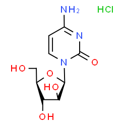 ChemSpider 2D Image | 4-Amino-1-(beta-D-arabinofuranosyl)-2(1H)-pyrimidinone hydrochloride (1:1) | C9H14ClN3O5