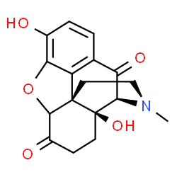 ChemSpider 2D Image | 3,14-Dihydroxy-17-methyl-4,5-epoxymorphinan-6,10-dione | C17H17NO5