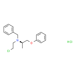 ChemSpider 2D Image | (2R)-N-Benzyl-N-(2-chloroethyl)-1-phenoxy-2-propanamine hydrochloride (1:1) | C18H23Cl2NO