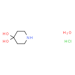 ChemSpider 2D Image | 4,4-Piperidinediol hydrochloride hydrate | C5H14ClNO3