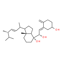 ChemSpider 2D Image | (5E,7S,8beta,14xi,17xi,20xi,22E,24S)-9,10-Secoergosta-5,10,22-triene-3,7,8-triol | C28H46O3